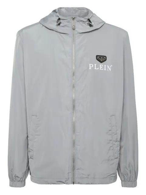 logo-plaque hoodied jacket by PHILIPP PLEIN