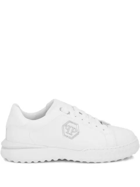 logo-plaque leather sneakers by PHILIPP PLEIN