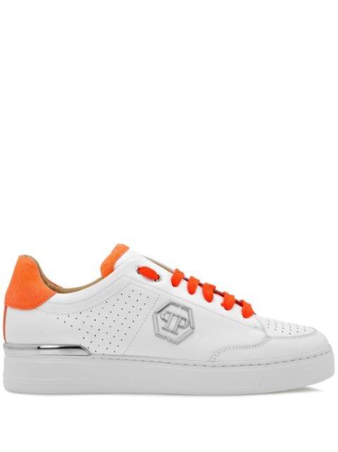 logo-plaque leather sneakers by PHILIPP PLEIN