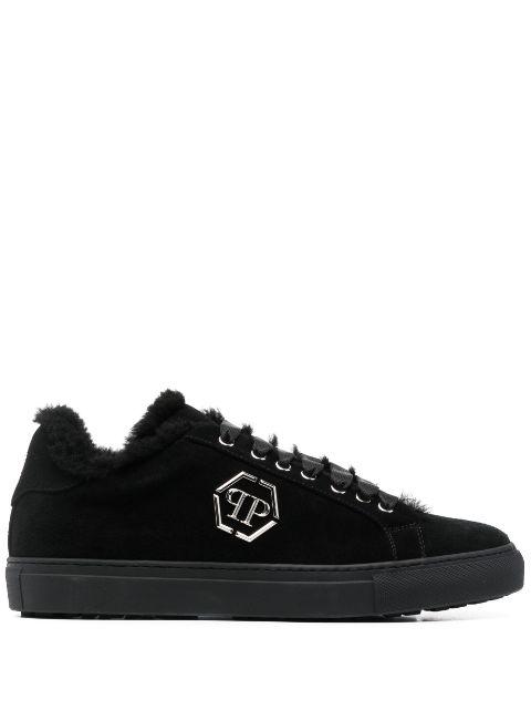 logo-plaque leather sneakers by PHILIPP PLEIN