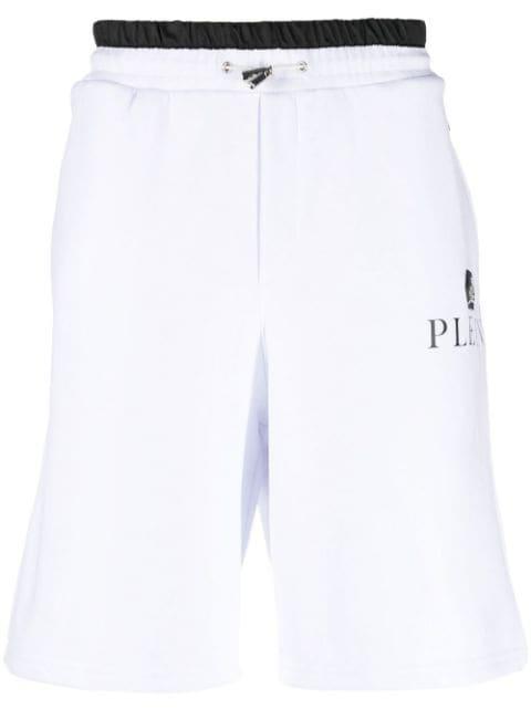 logo-plaque track shorts by PHILIPP PLEIN