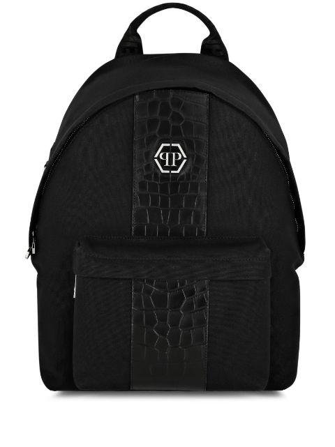logo-plaque zip-up backpack by PHILIPP PLEIN