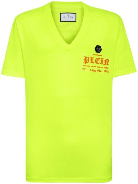 logo-print V-neck T-shirt by PHILIPP PLEIN