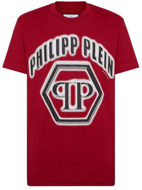logo-print cotton T-shirt by PHILIPP PLEIN