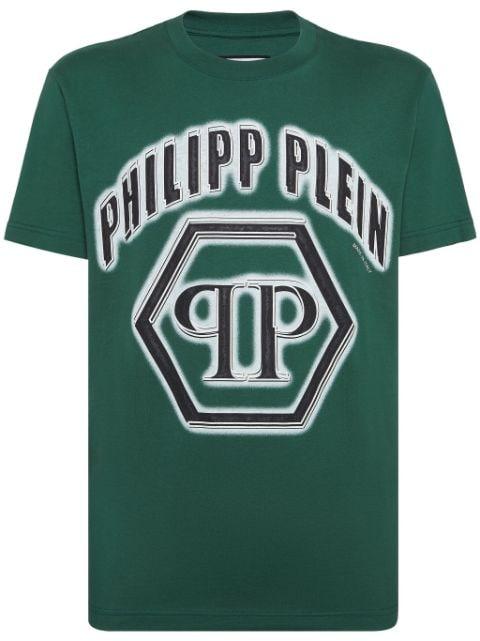 logo-print cotton T-shirt by PHILIPP PLEIN