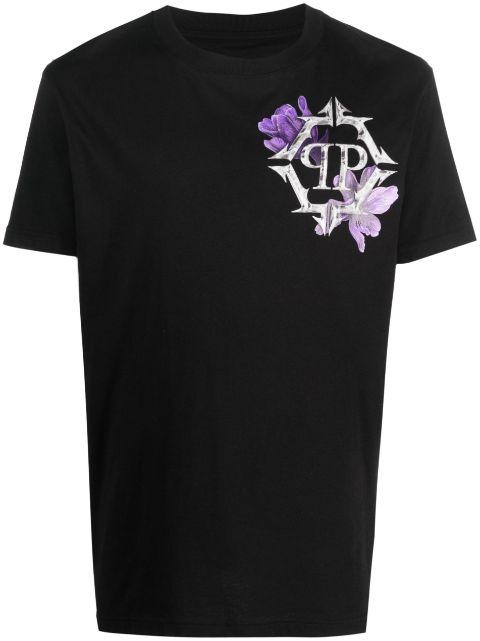 logo-print cotton T-shirt by PHILIPP PLEIN
