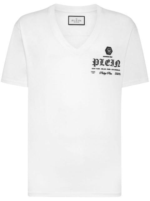 logo-print cotton T-shirt by PHILIPP PLEIN