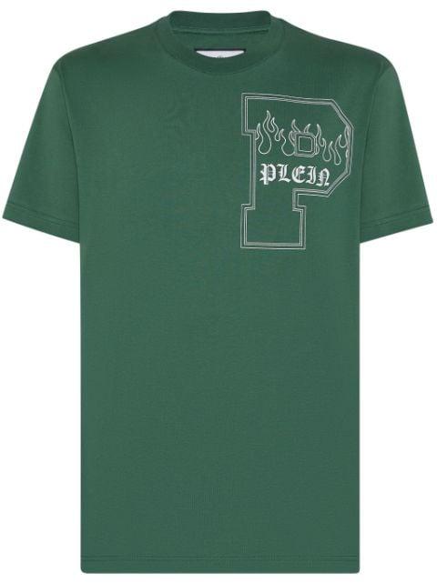 logo-print cotton T-shirt by PHILIPP PLEIN