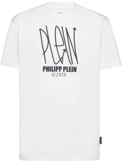 logo-print cotton T-shirt by PHILIPP PLEIN