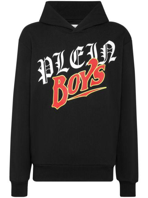 logo-print cotton hoodie by PHILIPP PLEIN