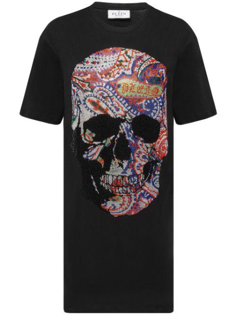 logo-print cotton minidress by PHILIPP PLEIN