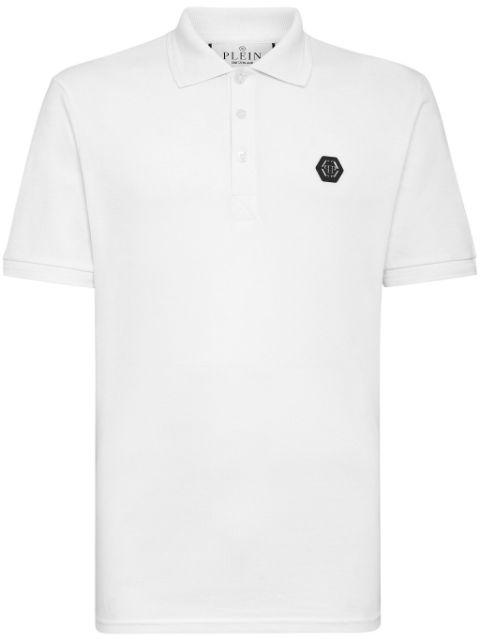 logo-print cotton polo shirt by PHILIPP PLEIN