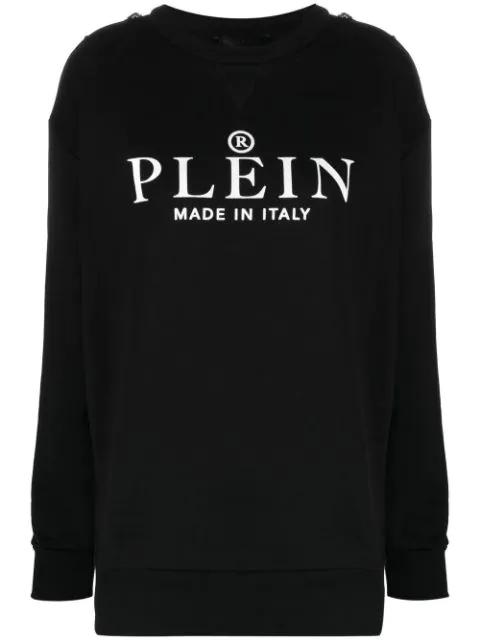 logo-print cotton sweatshirt by PHILIPP PLEIN