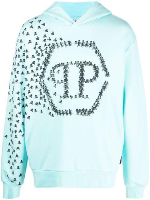 logo-print detail hoodie by PHILIPP PLEIN