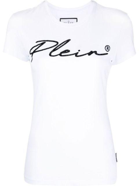 logo-print embellished T-shirt by PHILIPP PLEIN