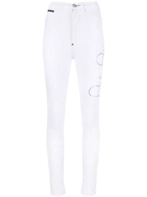 logo-print jeggings by PHILIPP PLEIN
