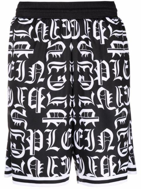 logo-print jogging shorts by PHILIPP PLEIN