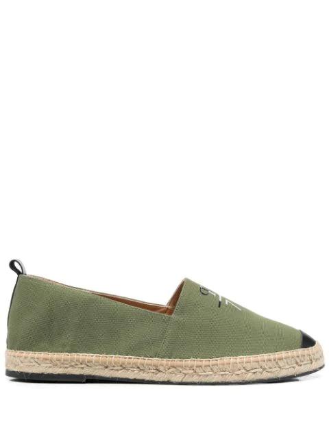 logo-print leather-trim espadrilles by PHILIPP PLEIN