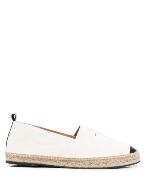 logo-print leather-trim espadrilles by PHILIPP PLEIN