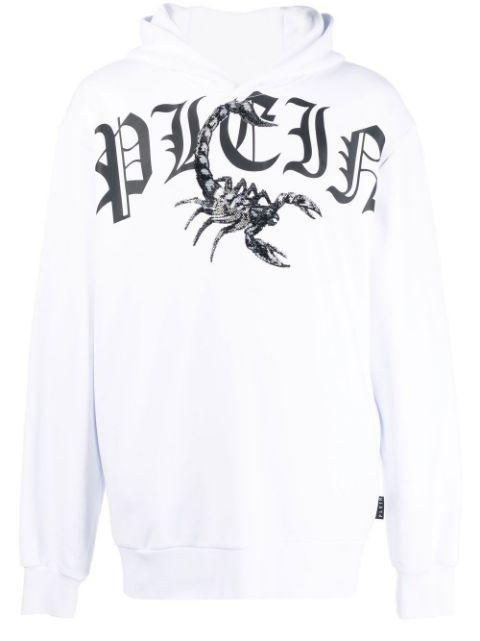 logo-print long-sleeve hoodie by PHILIPP PLEIN