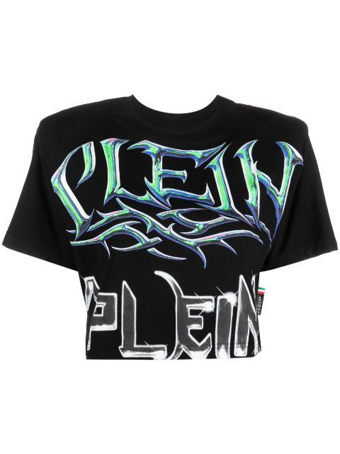 logo-print padded-shoulder T-shirt by PHILIPP PLEIN