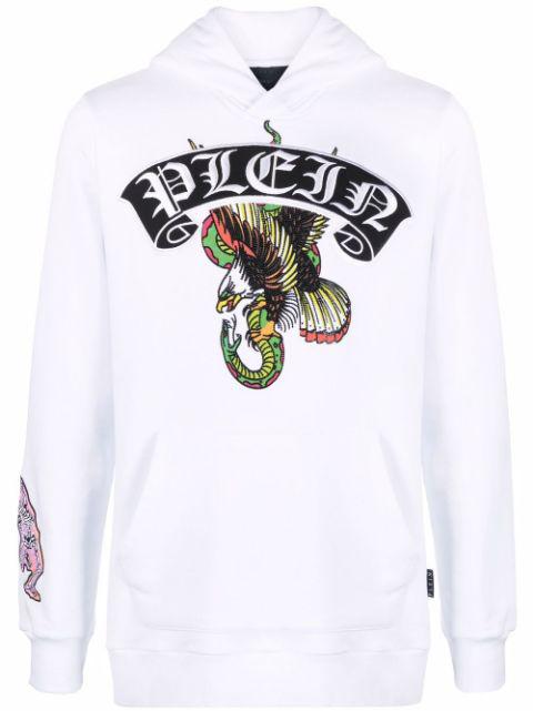 logo-print pullover hoodie by PHILIPP PLEIN
