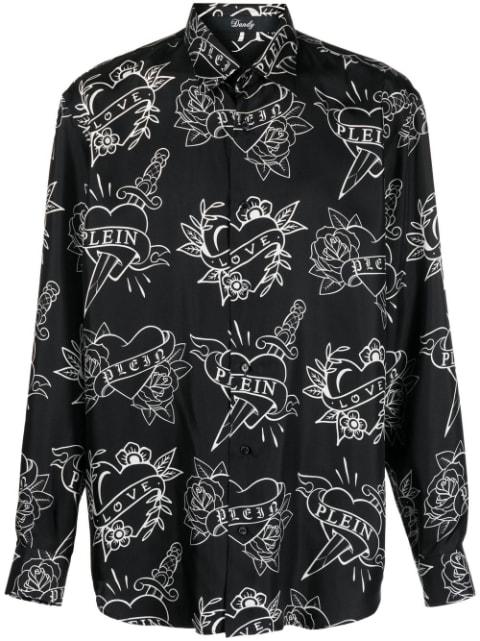 logo-print shirt by PHILIPP PLEIN