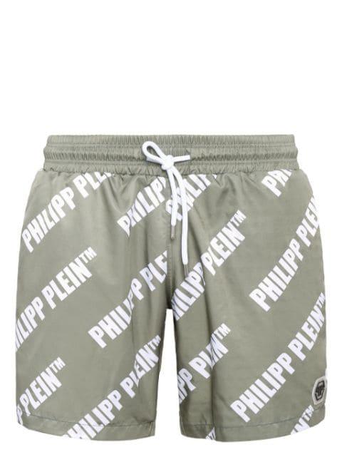 logo-print swim shorts by PHILIPP PLEIN