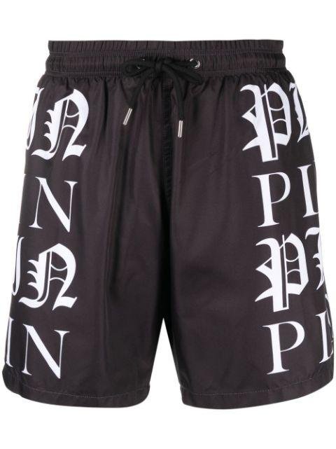 logo-print swim shorts by PHILIPP PLEIN