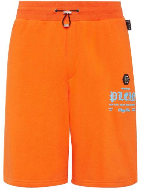 logo-print track shorts by PHILIPP PLEIN