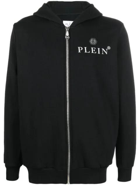logo-print zip-up hoodie by PHILIPP PLEIN