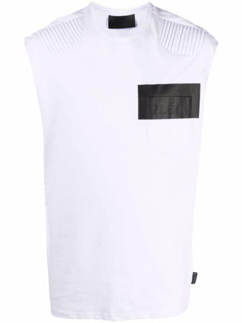 logo sleeveless top by PHILIPP PLEIN