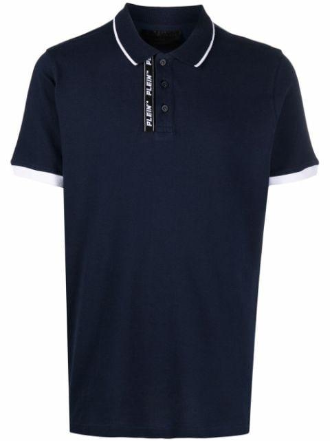 logo-tape detail polo shirt by PHILIPP PLEIN