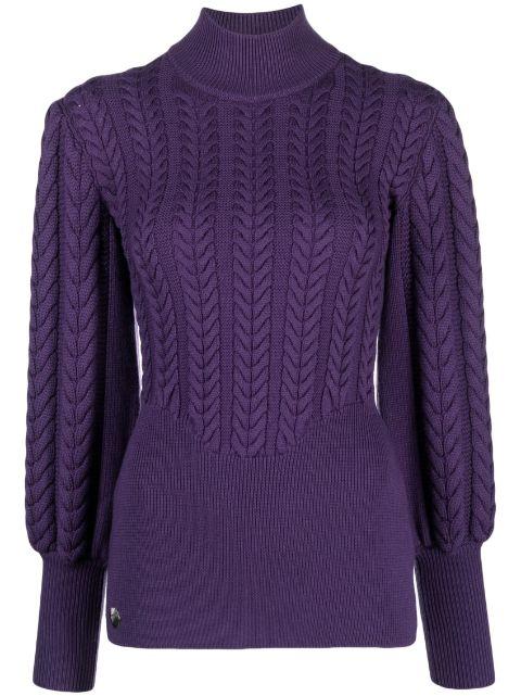 long-sleeve knitted wool jumper by PHILIPP PLEIN