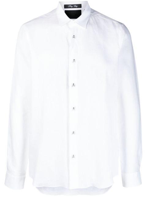 long-sleeve linen shirt by PHILIPP PLEIN