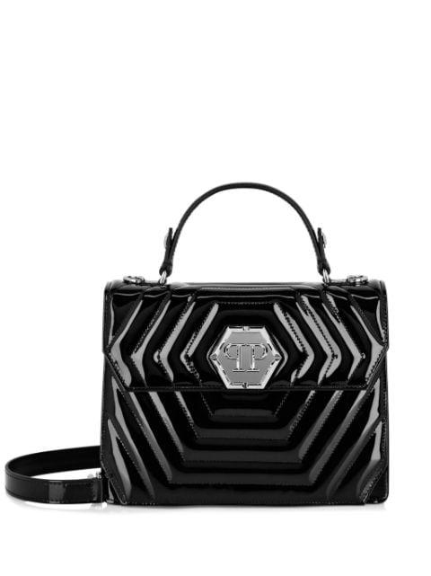 medium Superheroin leather handle bag by PHILIPP PLEIN