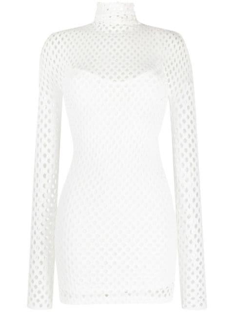 mesh-overlay mini dress by PHILIPP PLEIN