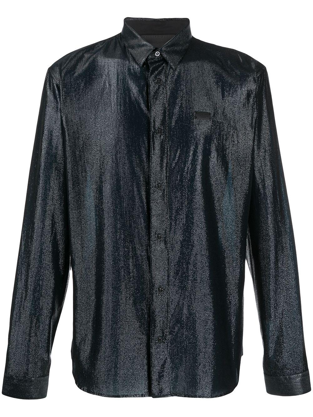 metallic long-sleeve shirt by PHILIPP PLEIN