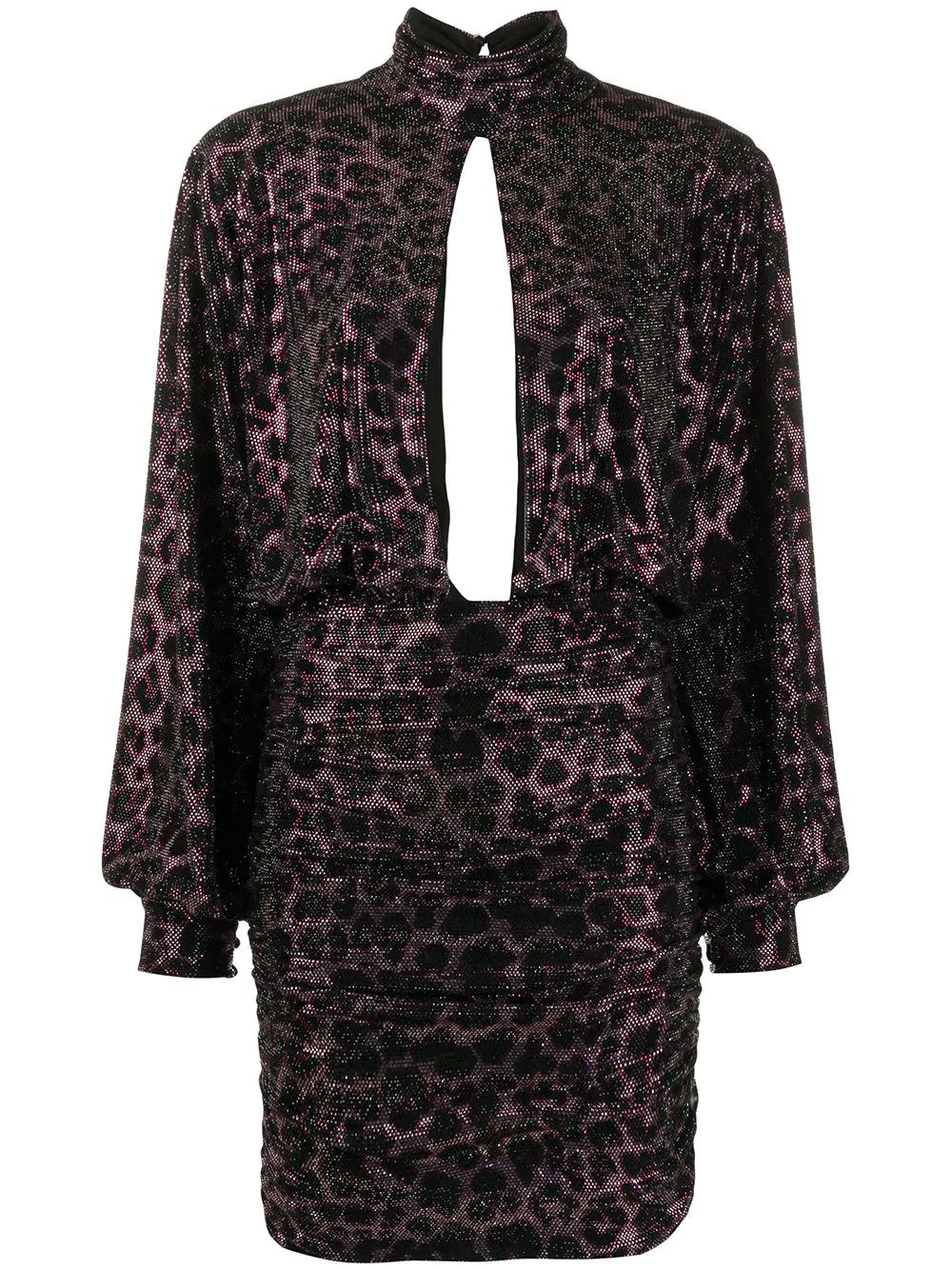 metallic print dress by PHILIPP PLEIN