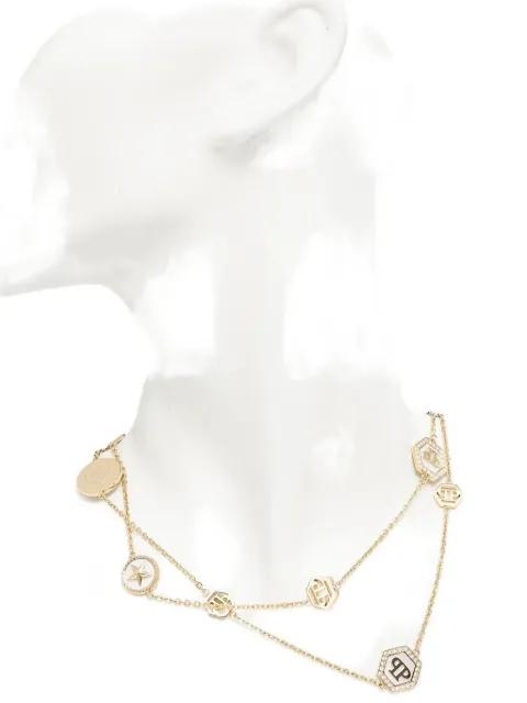 mini logo buttons necklace by PHILIPP PLEIN