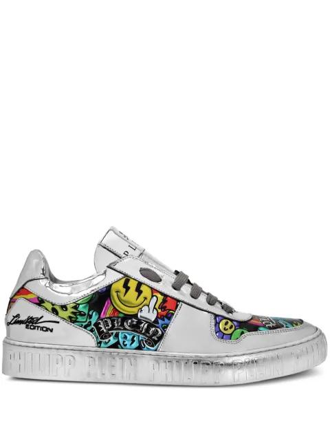 mirrored-leather sneakers by PHILIPP PLEIN