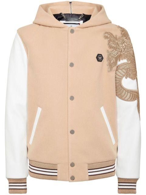 monogram bomber jacket by PHILIPP PLEIN