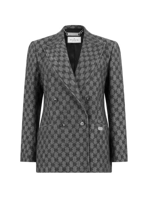 monogram double-breasted blazer by PHILIPP PLEIN