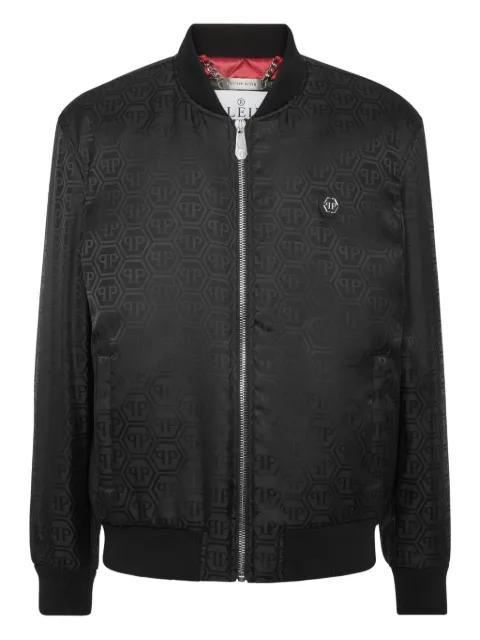 monogram jacquard bomber jacket by PHILIPP PLEIN