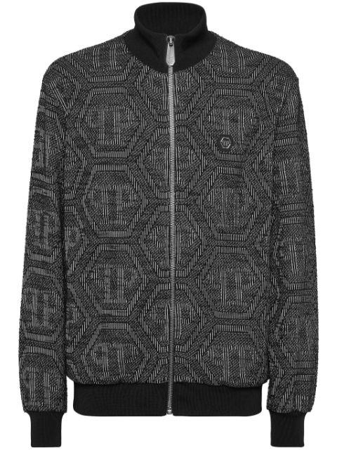monogram-jacquard bomber jacket by PHILIPP PLEIN