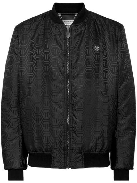 monogram-jacquard bomber jacket by PHILIPP PLEIN