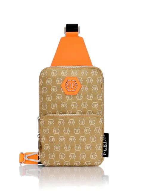 monogram jacquard messenger bag by PHILIPP PLEIN