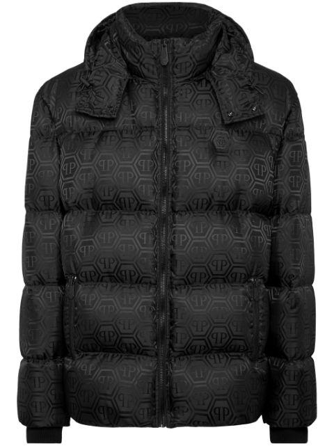 monogram-jacquard padded jacket by PHILIPP PLEIN