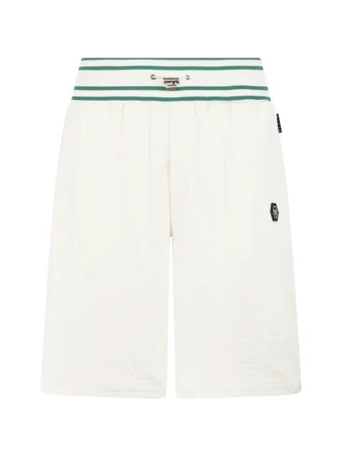 monogram-jacquard track shorts by PHILIPP PLEIN