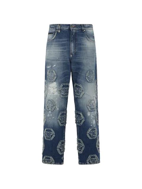 monogram jeans by PHILIPP PLEIN